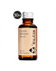 Natural organic radiance rose and frankinscense face oil serum in a glass bottle with aluminium cap