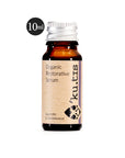Natural organic restorative lavender and sandalwood face oil serum in a glass bottle with aluminium cap