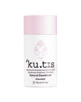 Natural unscented fragrance free bicarb free deodorant stick packaged in an eco friendly cardboard push up tube.